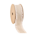 1 1/2" Ruffle Ribbon | Darker Cream | 20 Yard Roll