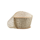 6" Wired Ribbon | Gold Stretch Tinsel Netting | 10 Yard Roll