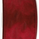 2 1/2" Wired Sheer Ribbon | Burgundy | 50 Yard Roll
