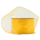 2 1/2" Wired Sheer Ribbon | Yellow | 50 Yard Roll
