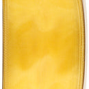 2 1/2" Wired Sheer Ribbon | Yellow | 50 Yard Roll