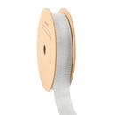 1" Metallic Grosgrain Ribbon | Pale Silver| 25yd Roll