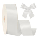 2 1/4" Double Face Satin Ribbon | Shell Grey (007) | 50 Yard Roll
