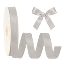 1" Double Face Satin Ribbon | Silver (012) | 25 Yard Roll