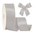 2 1/4" Double Face Satin Ribbon | Silver (012) | 50 Yard Roll