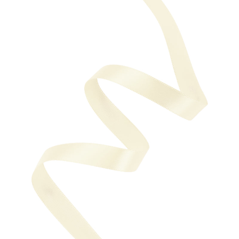 3/8" Double Face Satin Ribbon | Antique White (028) | 100 Yard Roll