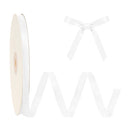 3/8" Double Face Satin Ribbon | White (029) | 100 Yard Roll