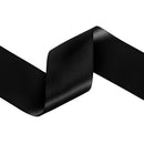 2 1/4" Double Face Satin Ribbon | Black (030) | 50 Yard Roll