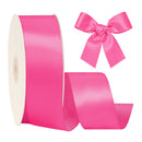 2 1/4" Double Face Satin Ribbon | Shocking Pink (175) | 50 Yard Roll