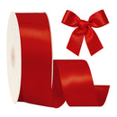 2 1/4" Double Face Satin Ribbon | Red (250) | 50 Yard Roll
