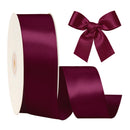 2 1/4" Double Face Satin Ribbon | Wine (275) | 50 Yard Roll