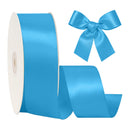 2 1/4"  Double Face Satin Ribbon | Aegean Blue (327) | 50 Yard Roll
