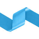 2 1/4"  Double Face Satin Ribbon | Aegean Blue (327) | 50 Yard Roll