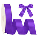 1 1/2" Double Face Satin Ribbon | Purple (465) | 50 Yard Roll