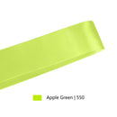 1 1/2" Double Face Satin Ribbon | Apple Green (550) | 50 Yard Roll