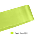 2 1/4"  Double Face Satin Ribbon | Apple Green (550) | 50 Yard Roll