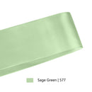 2 1/4"  Double Face Satin Ribbon | Sage Green (577) | 50 Yard Roll