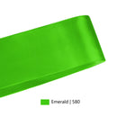 2 1/4" Double Face Satin Ribbon | Emerald (580) | 50 Yard Roll