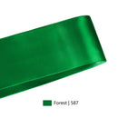 2 1/4" Double Face Satin Ribbon | Forest Green (587) | 50 Yard Roll