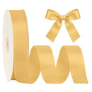 1 1/2" Double Face Satin Ribbon | Old Gold (690) | 50 Yard Roll