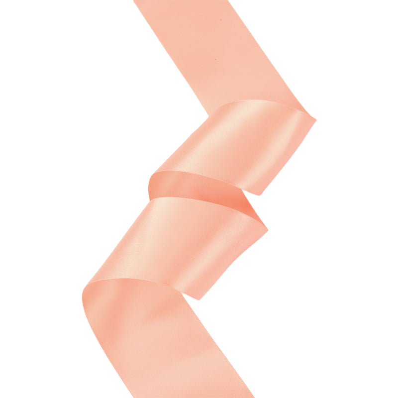 1 1/2" Double Face Satin Ribbon | Peach (720) | 50 Yard Roll