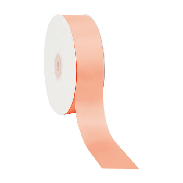 1 1/2" Double Face Satin Ribbon | Peach (720) | 50 Yard Roll