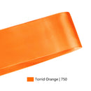 2 1/4" Double Face Satin Ribbon | Torrid Orange (750) | 50 Yard Roll