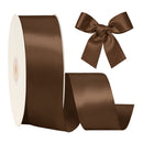 2 1/4" Double Face Satin Ribbon | Brown (850) | 50 Yard Roll