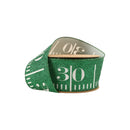 2 1/2" Wired Ribbon | Green Glitter Football Yardage | 10 Yard Roll