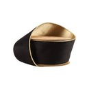 2 1/2" Reversible Classic Velvet Wired Ribbon | Black/Gold | 10 Yard Roll