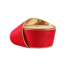 2 1/2" Reversible Classic Velvet Wired Ribbon | Christmas Red/Gold | 10 Yard Roll