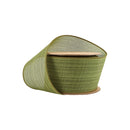 2 1/2" Wired Ribbon | Green Horizontal Stripes | 10 Yard Roll