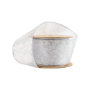 2 1/2" Wired Ribbon | Silver Square Loop | 10 Yard Roll