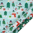 30" x 10' Holiday Reversible Wrapping Paper | Winter Friends Snowman/Penguin