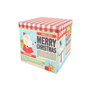 9" x 9" x 9" Collapsable Holiday Gift Box w/ Removable Lid | Holiday Newspaper