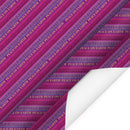 30" x 10' Holiday Wrapping Paper | Pink/Purple Pattern Stripe Peace on Earth