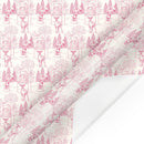 30" x 10' Holiday Wrapping Paper | Christmas Toile Scene