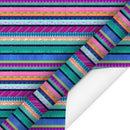 30" x 10' Holiday Wrapping Paper | Multi-Pattern Stripe Peace on Earth Metallic Accent