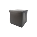 9"x 9"x 9" Collapsable Gift Box w/ Removable Lid | Matte Black
