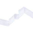 1 1/2" Ruffle Ribbon | White | 10 Yard Roll