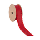 1 1/2" Ruffle Ribbon | Red | 10 Yard Roll