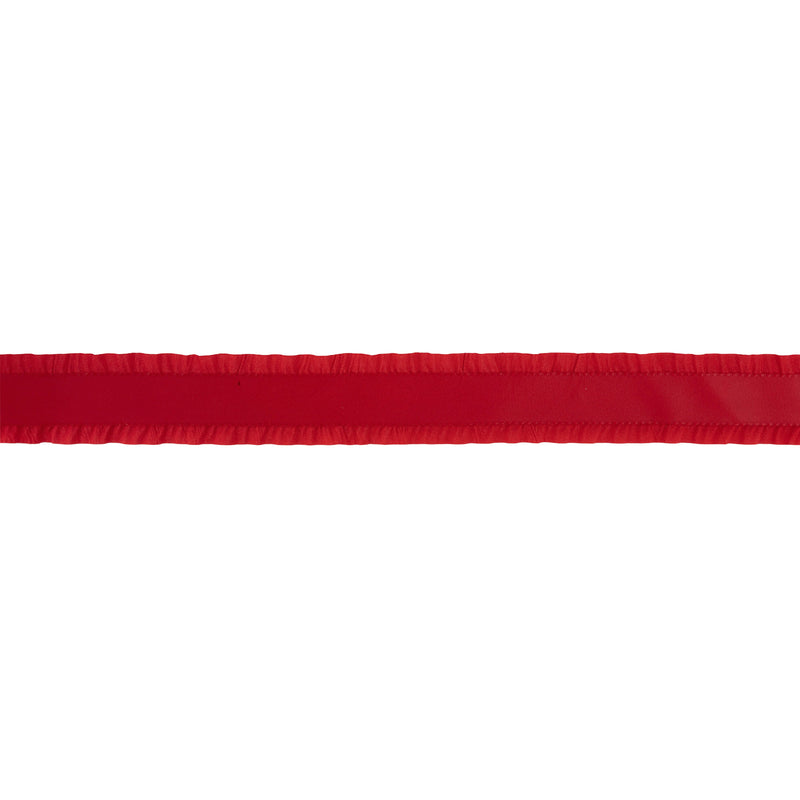1 1/2" Ruffle Ribbon | Red | 10 Yard Roll