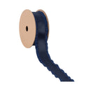 1 1/2" Ruffle Ribbon | Navy | 10 Yard Roll