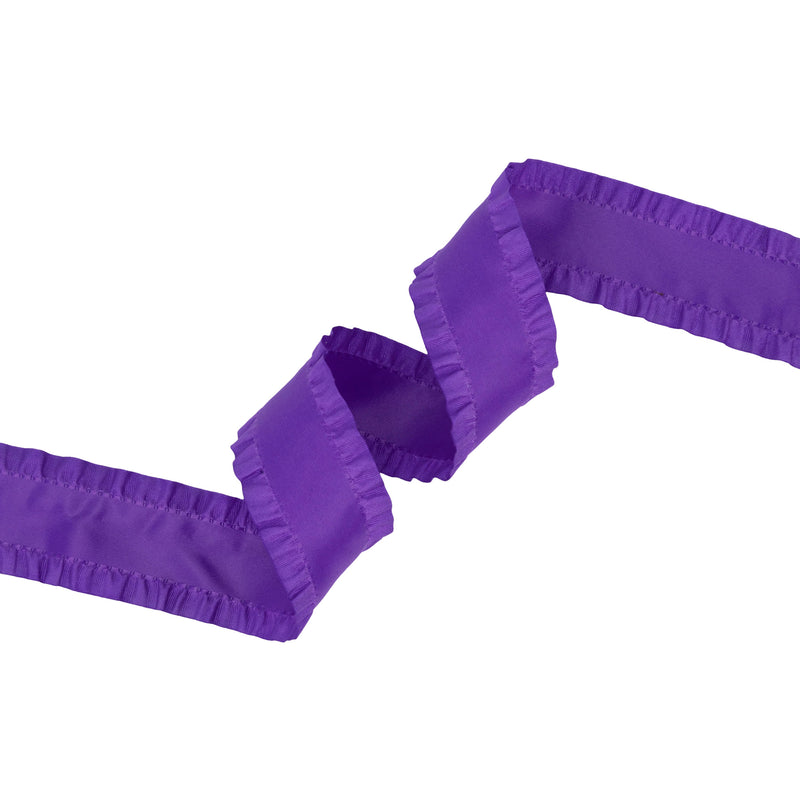 1 1/2" Ruffle Ribbon | Purple | 10 Yard Roll