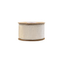 2 1/2" Wired Iridescent Ribbon | Silver Metallic Double-Fused Taffeta Backing | 10 Yard Roll