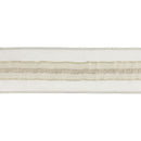 2 1/2" Wired Dupioni Ribbon | Ivory w/ Platinum Trim | 5 Yard Roll