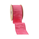 2 1/2" Wired Metallic Dupioni Ribbon | Azalea | 10 Yard Roll