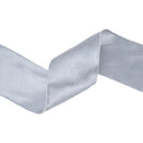 4" Wired Shimmer Satin Ribbon | Silver with Silver Backing | 10 Yard Roll
