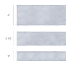 1" Wired Shimmer Satin Ribbon | Silver with Silver Backing | 10 Yard Roll