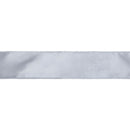 2 1/2" Wired Shimmer Satin Ribbon | Silver with Silver Backing | 10 Yard Roll